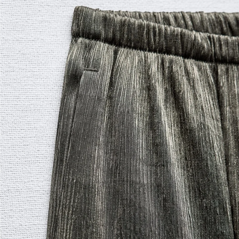 NWT Zara luxurious satin effect wide leg pants - Picture 6 of 6